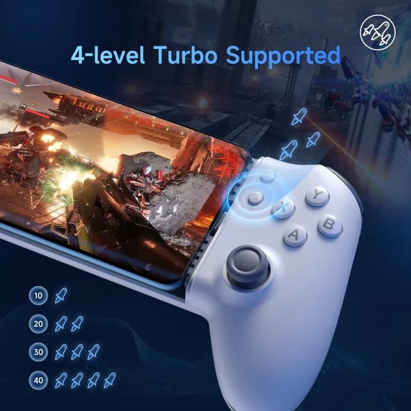 EasySMX M15 Controller showing 4-level Turbo support.
