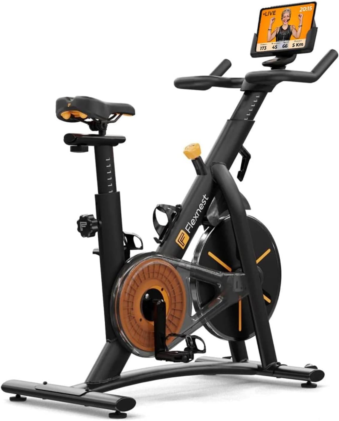 Flexbike Exercise Cycle Smart Bluetooth Exercise Cycle For Home With 500+ Live Classes On App,100 Resistance Levels Cycle For Exercise At Home Gym Workout & Cardio Spin Bike (8 Kg Flywheel)