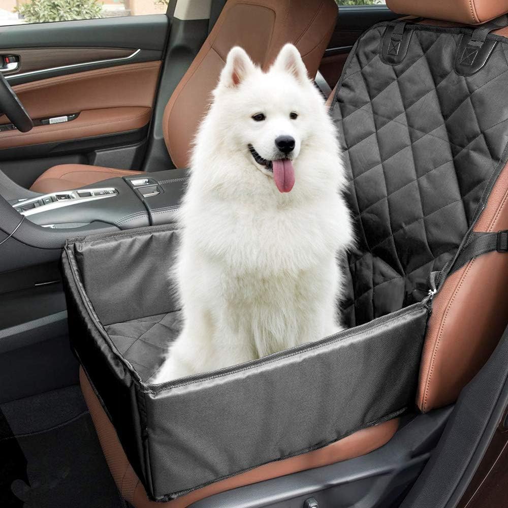 Bizcasa Dog Car Seat, 2 In 1 Pet Booster Car Seat Cover, Waterproof Pet