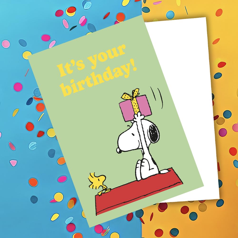 Braun & Company Snoopy Peanuts Woodstock Greeting Card - Original Licensed Design | 11.5 x 17 cm with Matching Envelope | Pack of 6 (5000-26003) - Image 2