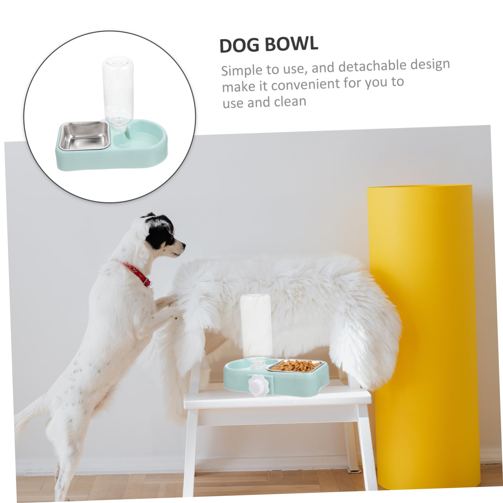 minkissy 4 juegos de cuencos colgantes para mascotas, comedero desmontable para mascotas, comedero para perros, comedero automático para mascotas, cuenco para gatos, jaula desmontable para perros,