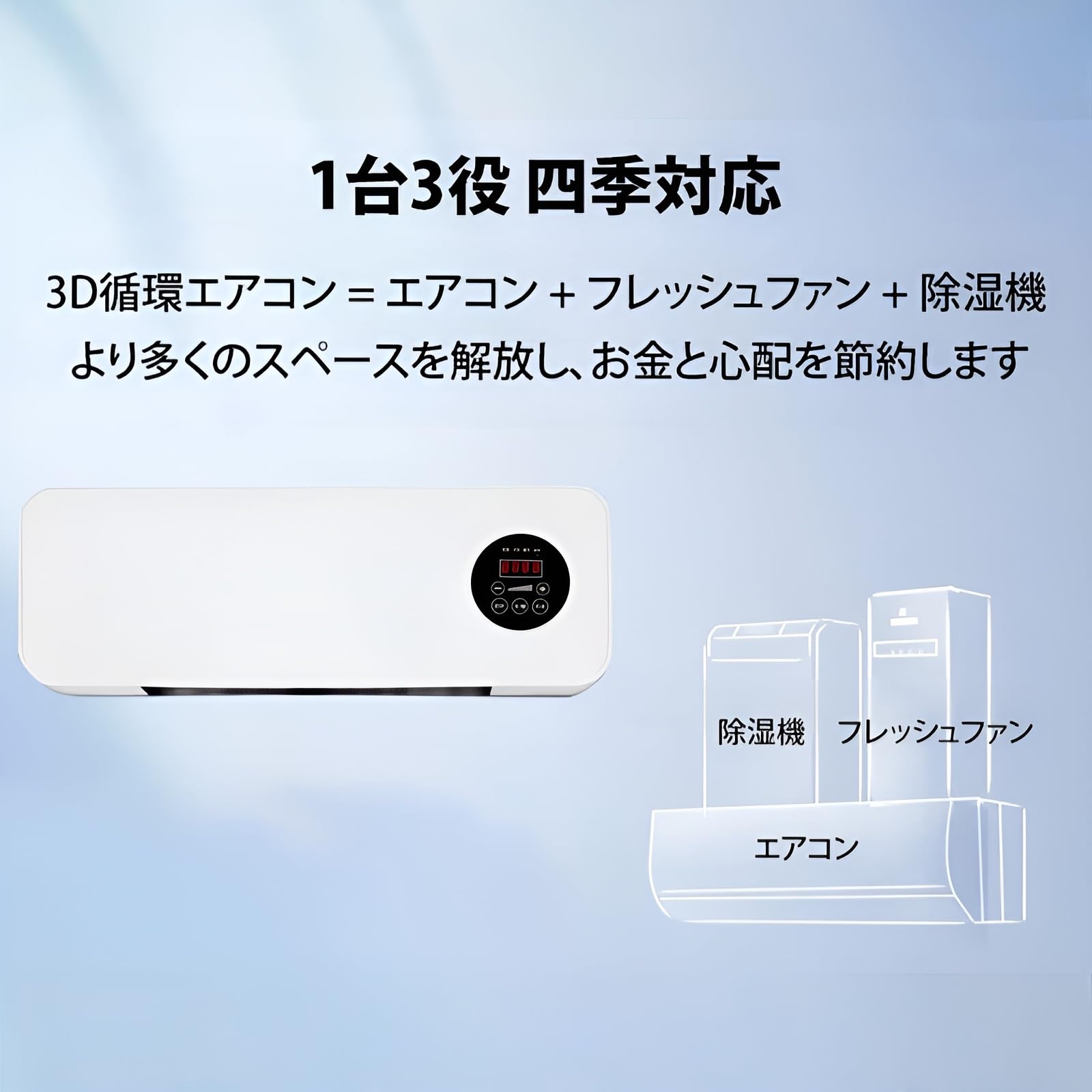 Amazon | 【2025新登場】壁掛けエアコン 移動式小型エアコン 暖房機能