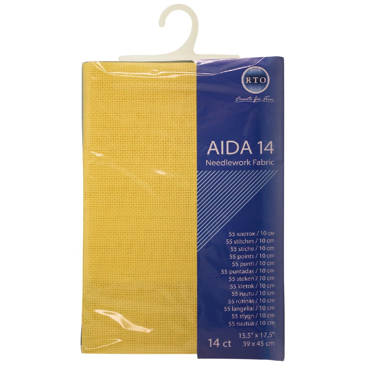 Rto Multi Colour Aida Cut, 14 Carat, Yellow, 39 X 45 Cm
