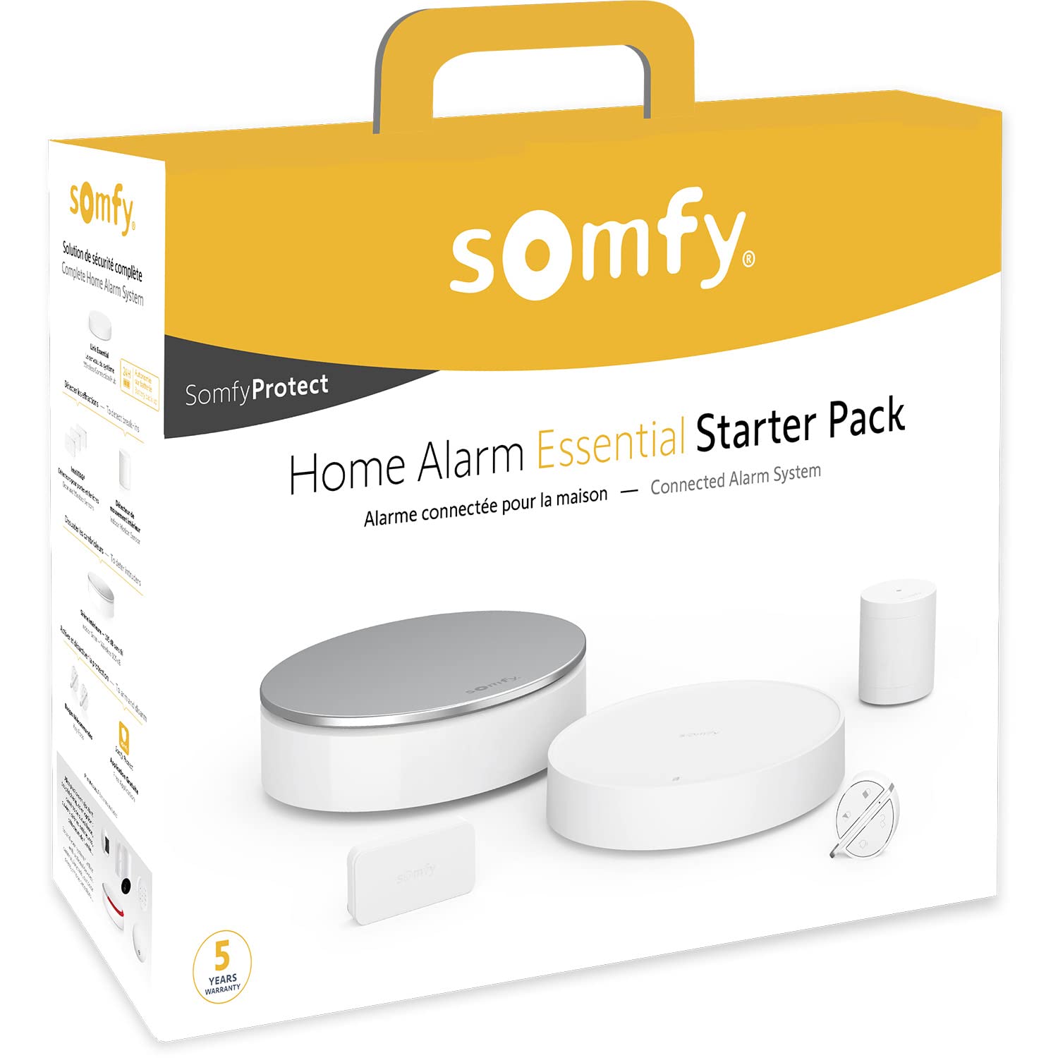 Somfy 1875279 - Home Alarm Essential Starter Pack | Smarte Funk-Alarmanlage für Kleine Häuser oder Wohnungen | Kompatibel mit Alexa, Google Assistant, Tahoma und Somfy Protect