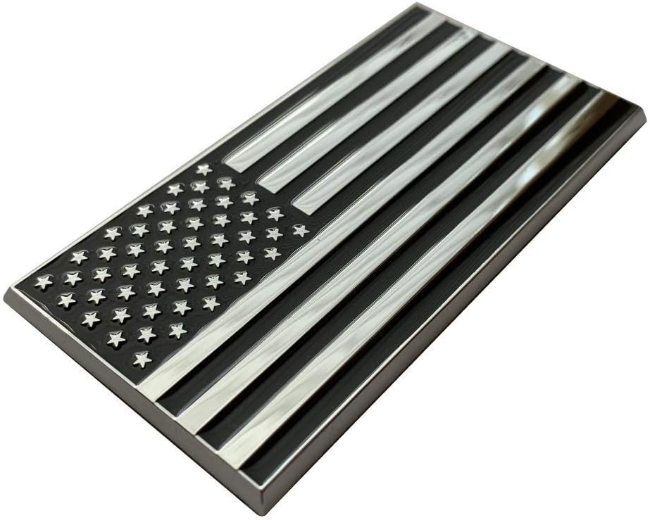 American Flag Metal Decal Auto Emblem