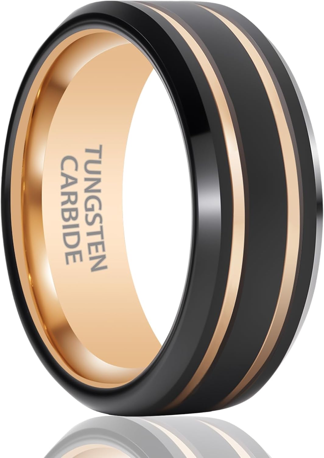 SX.man&sog Tungsten rings for Men or Women,Two Tone Design Tungsten Carbide Wedding Ring for Men or Women