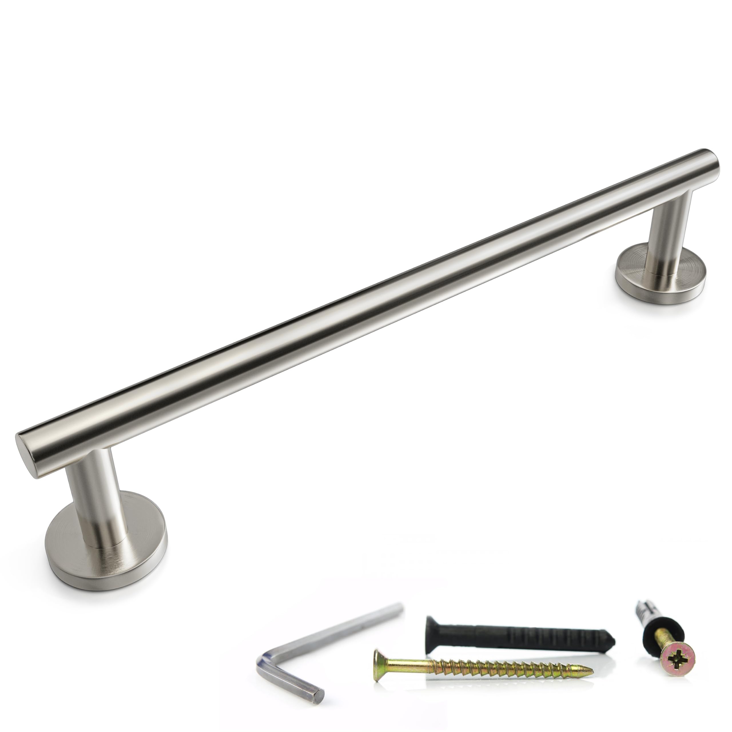 16 Inch Bathroom Towel Bar Brushed Nickel – SUS304 Stainless Steel Wall Mounted Towel Rod, Rustproof Hand Towel Bar, Modern Bathroom Towel Rack, Towel Racks for Bathroom Wall Mounted