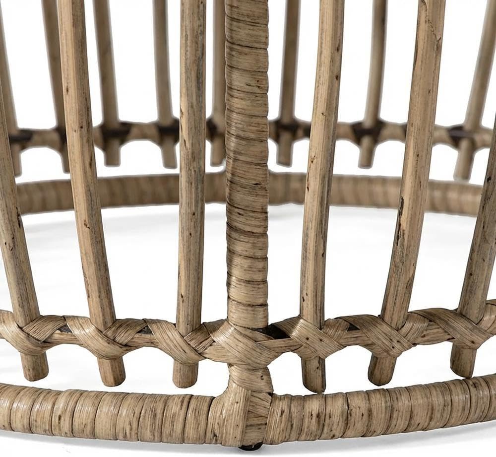 Brown Serene Wicker Outdoor Coffee Table with Durable Material, Stylish Design, Perfect for Patio, Garden Spaces