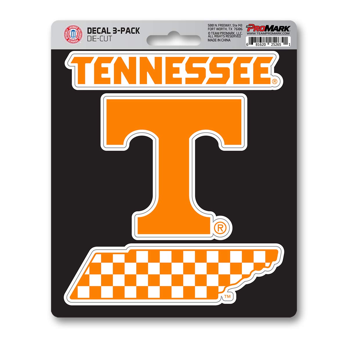 FANMATS NCAA Tennessee Volunteers Team Decal, 3-Pack