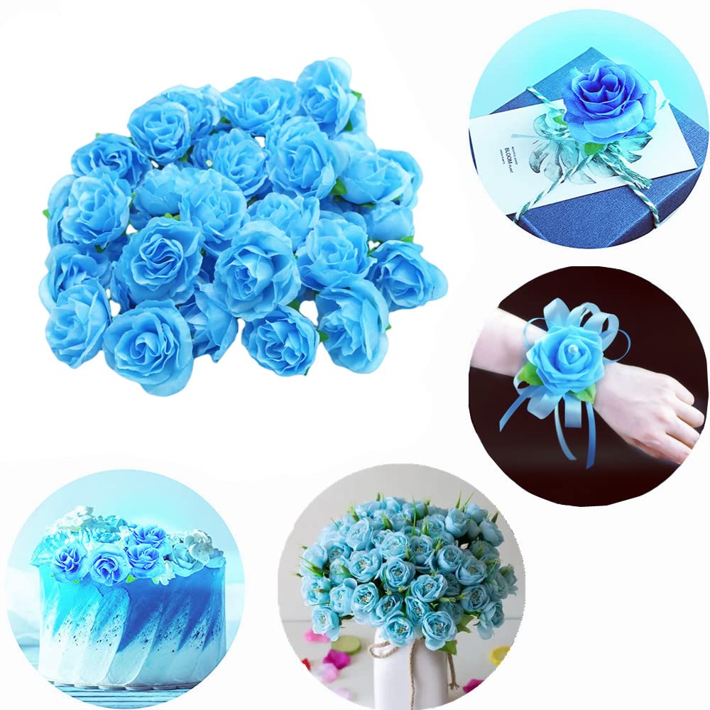 Amazon.co.jp: XZJMY 100個 ブルーローズのつぼみ 造花バルク