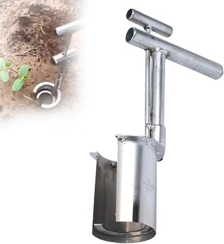 Garden Barrel Transplanter, Stainless Steel Garden Transplanting Tool, Plant and Fruit Tree Seedling Transplanter, Flower Bulb Planter Tool for Planting Digging Transplanting