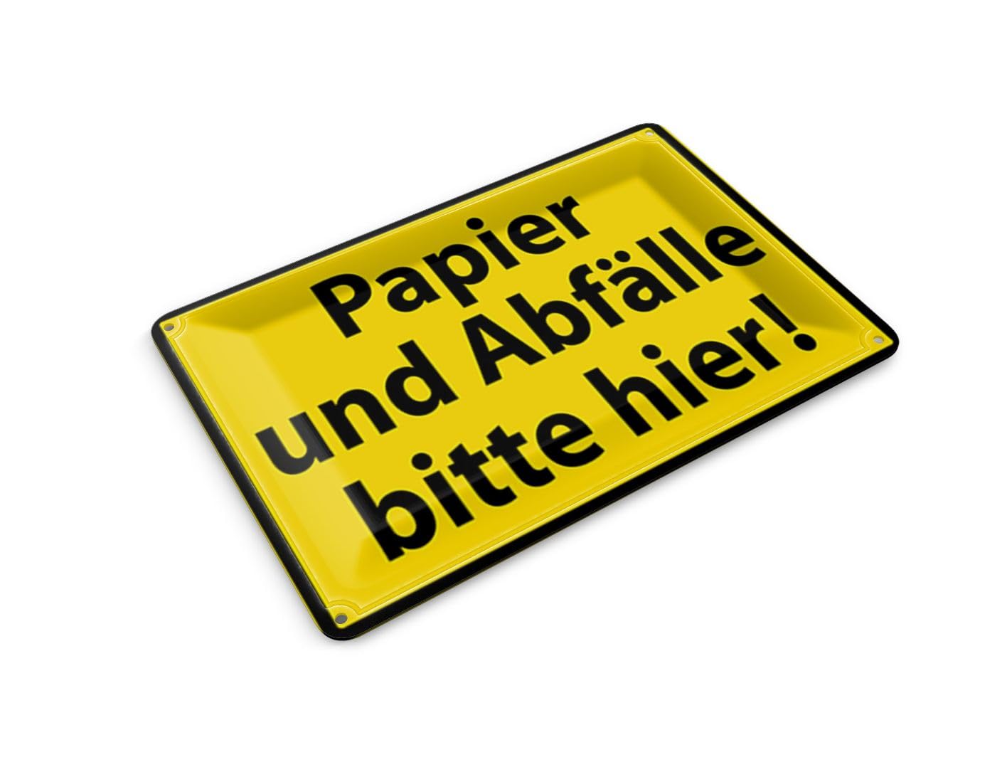 Femer Girls Multicoloured Tin Postcard Warning Sign 14 X 10 Cm Paper Waste Please Here Decorative Sign