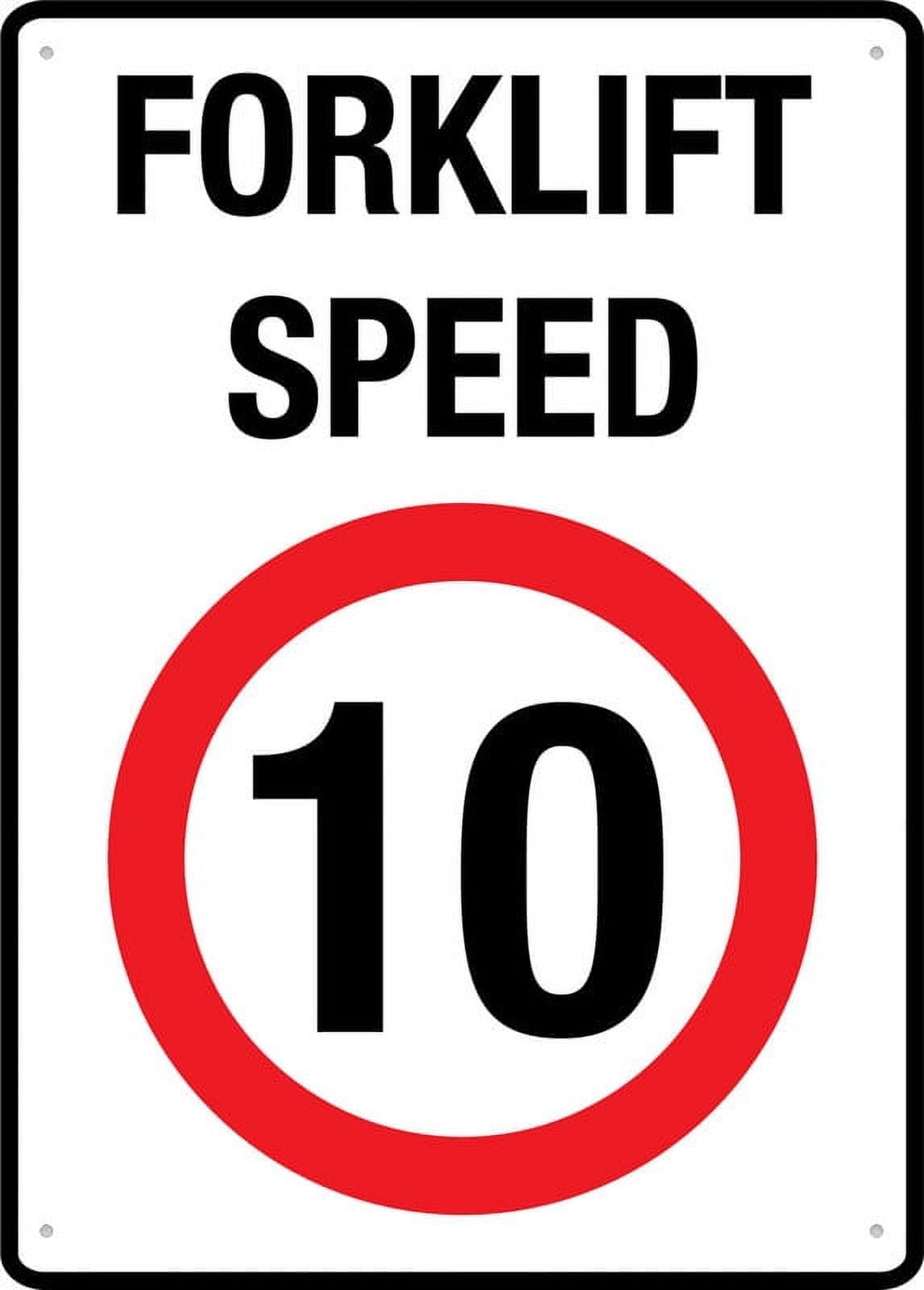 Peiyeety A07 Forklift Speed Limit 12X16 Inches Tin Sign Great For Garden And Yard Wall Decor