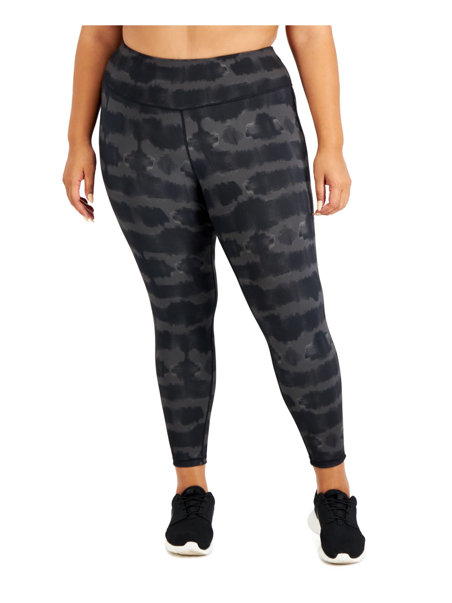 IdeologyWomen's Plus Size Tie-Dyed Reversible Cropped Leggings