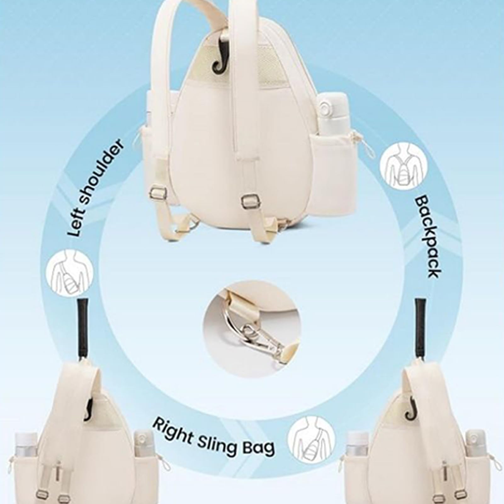 Borsa da tennis, porta racchette da tennis, organizer per attrezzature sportive in nylon, design multi-scomparto, tracolla regolabile, costruzione robusta e leggera, perfetta per palestra, spiaggia