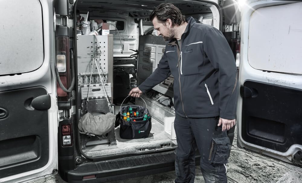 Wera 9559 Range-outils textile pour seau et jeu de tournevis 1, 13 pièces