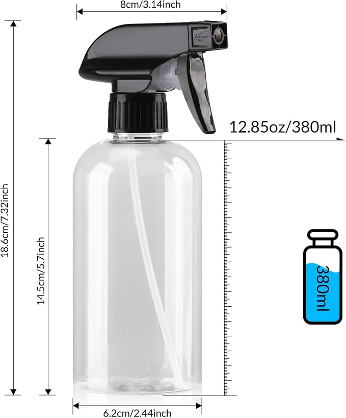 Botella Spray para Plantas 380ml Plástico Transparente miniatura 2