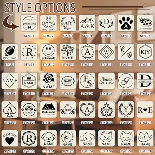 Sello personalizado para cubitos de hielo con mango metálico/madera miniatura 3