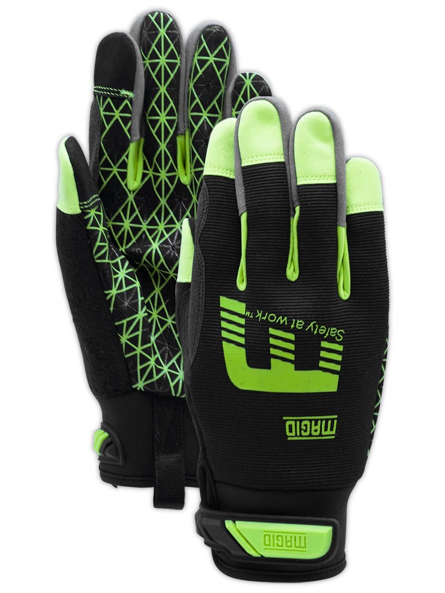MAGID MECH404 General Purpose Touchscreen Mechanics Gloves - 8/M (1 PR)