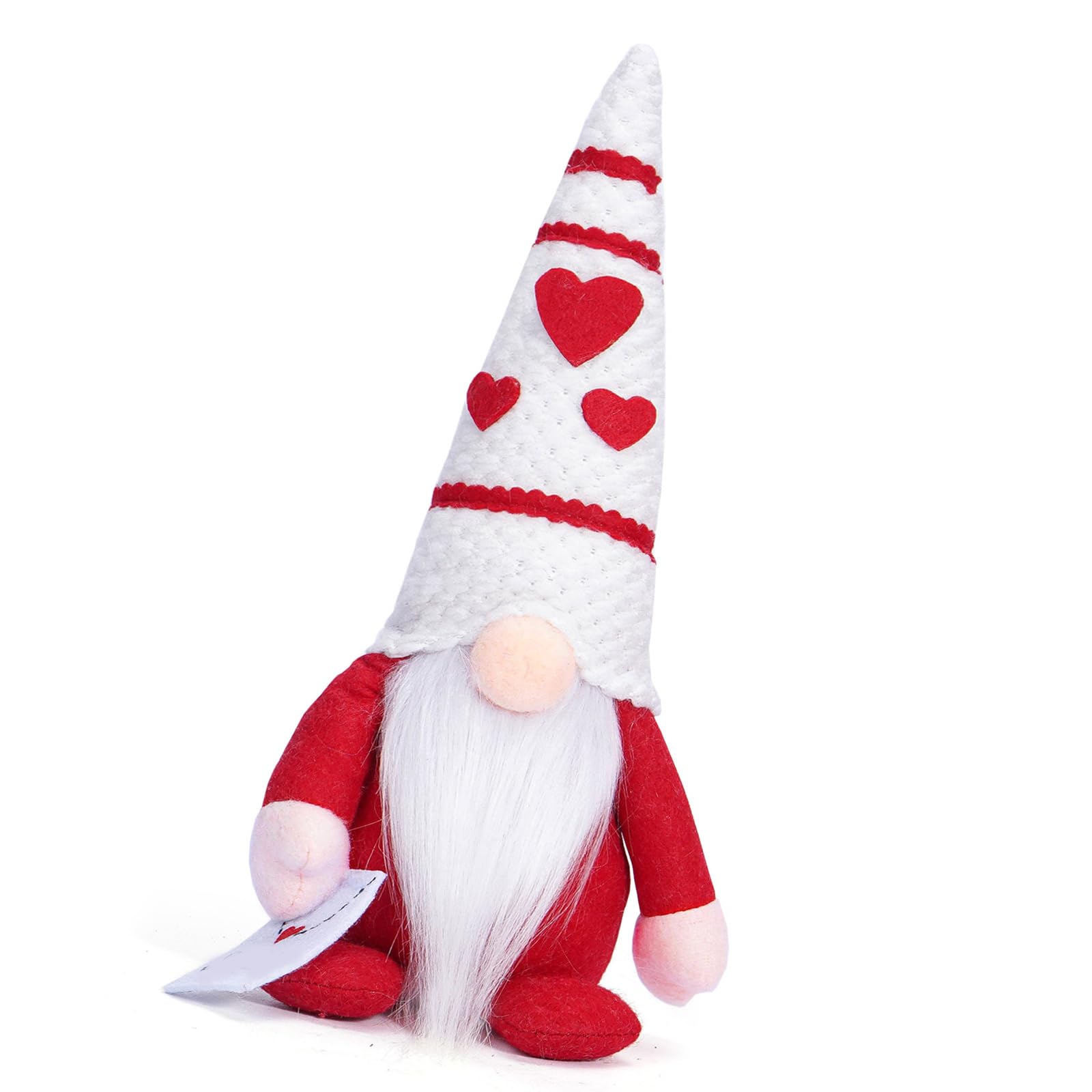 YROHGKPN Love Heart Knitted Hat Gnomes Elves Plush Dolls Stuffed Figurine for Home Tabletop Decors Wedding Ornament Love Heart Gnomes Decoration Ornament
