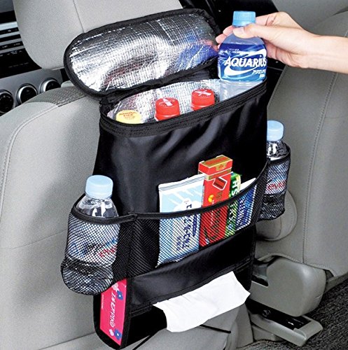 Coche asiento trasero Organizador Bolsa Térmica enfriador de soporte de bebida fría caliente Tejido UK rápido envío AC58