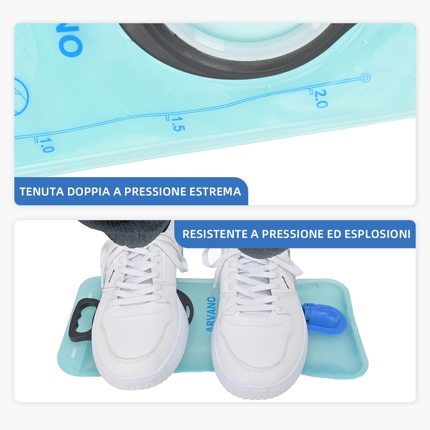 Sacca Acqua 2L, Sacca Idrica per Zaino, Sacca Idratazione con Tubo per Bere per Escursioni, Ciclismo, Sci, Corsa, Trekking Bolla Idratazione Vescica Acqua per Zaino idratante