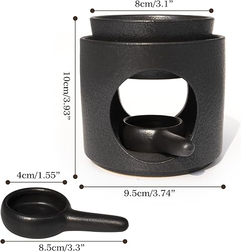 Miniatura 2 de Quemador de cera  Calentador de velas de cerámica  Derretidor de velas de cera  Duftlampe  Difusor de aceite perfumado con candelita  Tamaño H* 4.3