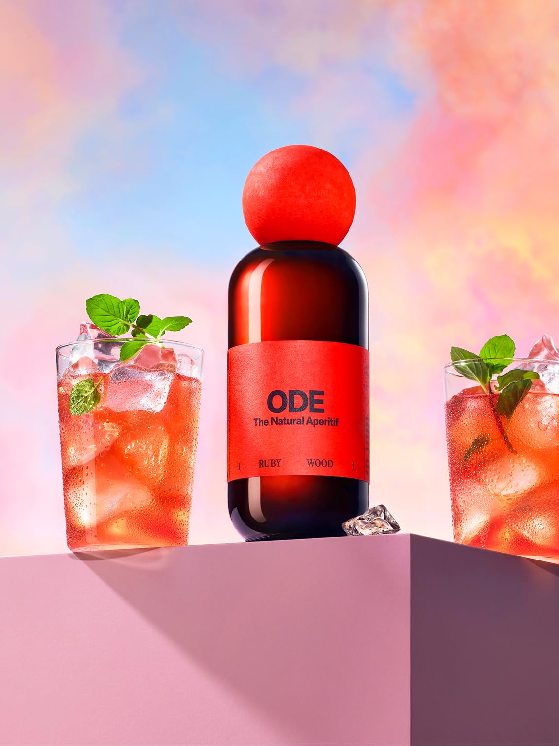 ODE Aperitif Ruby Wood mit 18 Prozent vol (1x 0,5l) - Fruchtiger Aperitif auf Weinbasis mit Botanicals