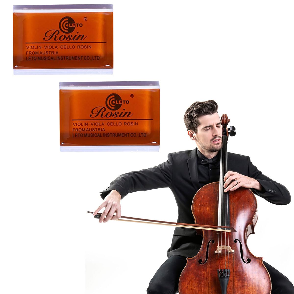 Kolophonium, Geige Kolophonium, 2 Stück Kolophonium Violine, Kolophonium Geige Für Violinen, Cello Kolophonium, Kolophonium Natürliches, Natürliches Kolophonium Geige, Staubarmes Rosin, Rot, 2pc