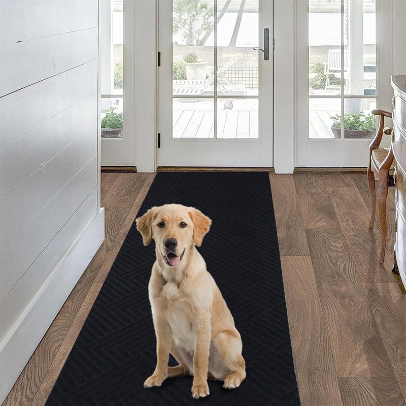 Alfombra de pasillo de goma antideslizante de 2 x 2 pies, tamaño personalizado, alfombra larga resistente para entrada, cocina, garaje, escaleras,