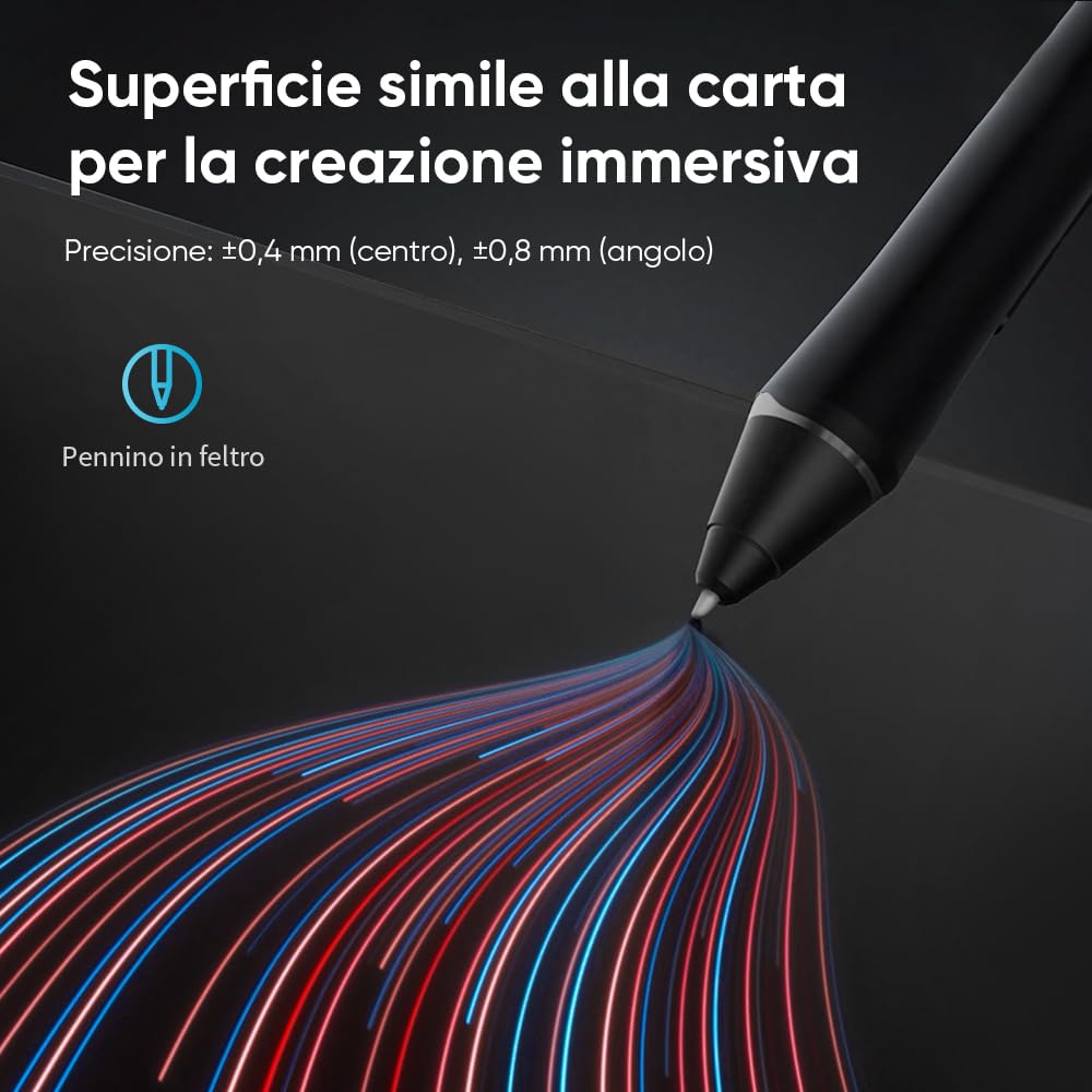 XPPen Tavoletta grafica Bluetooth Deco Pro LW 2nd da 11x7 pollici, penna digitale 16K livelli di pressione, Telecomando wireless di scelta rapida, per Disegno Digitale, Montaggio video, Animazione