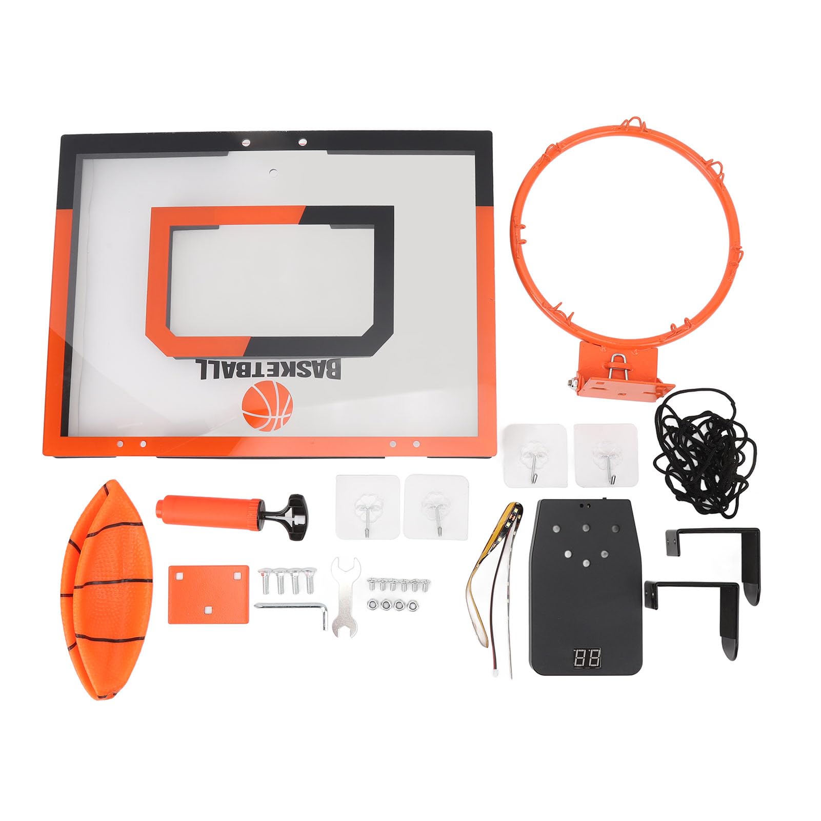 Juego de Aro de Baloncesto para Interior para Niños con Marcador Electrónico, Divertido y Atractivo para el Tiempo de Juego Deportivo en la Habitación del Niño