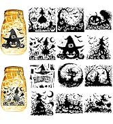 Cabin 12Pcs Fairy Silhouettes Mason Jar Decor Xmas Ornaments PVC Embellishment Black