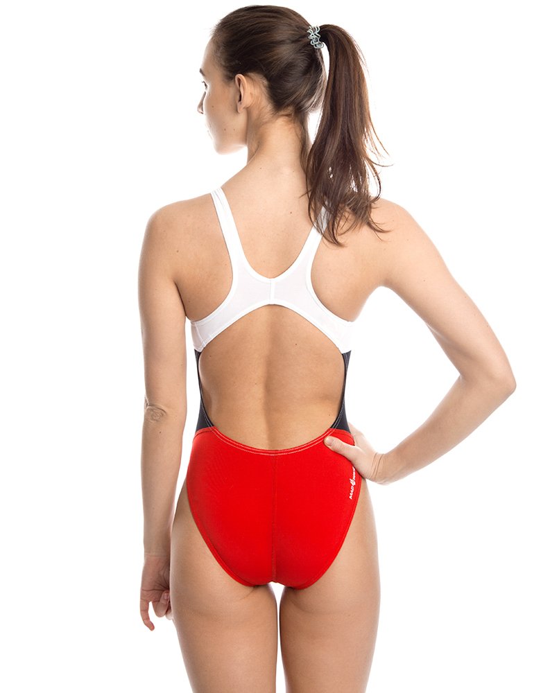 Mad Wave Womens Solution Swimsuit - Red/Black Size UK26 : Amazon