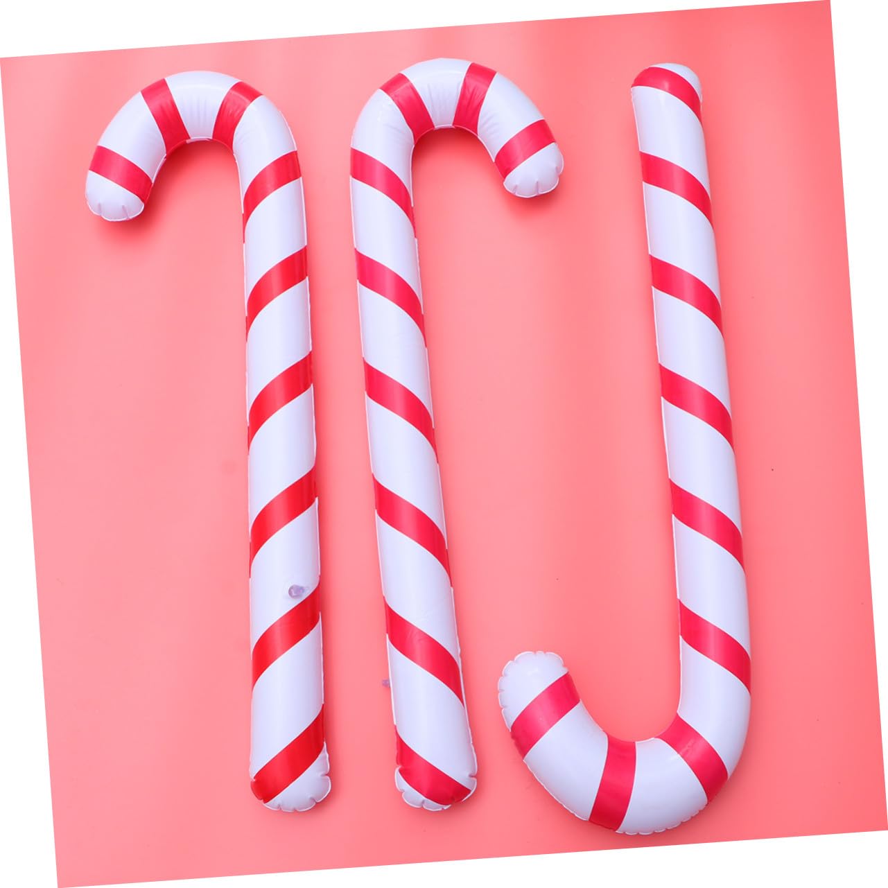 ERINGOGO 6 Pièces Lot de Ballons Gonflables Cannes à Sucre Rouges et Blanches Décoration Noël Créative pour Fête Anniversaire et Ambiance Festive