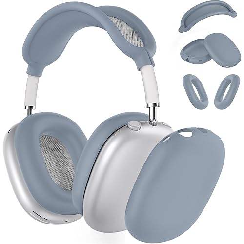 Silicone Case for AirPods Max Headphones - Ear Pad, Ear Cups, Headband Cover (USB-C/Lightning) (2024/2020) - Soft Accessories for Apple AirPods Max, Lavender