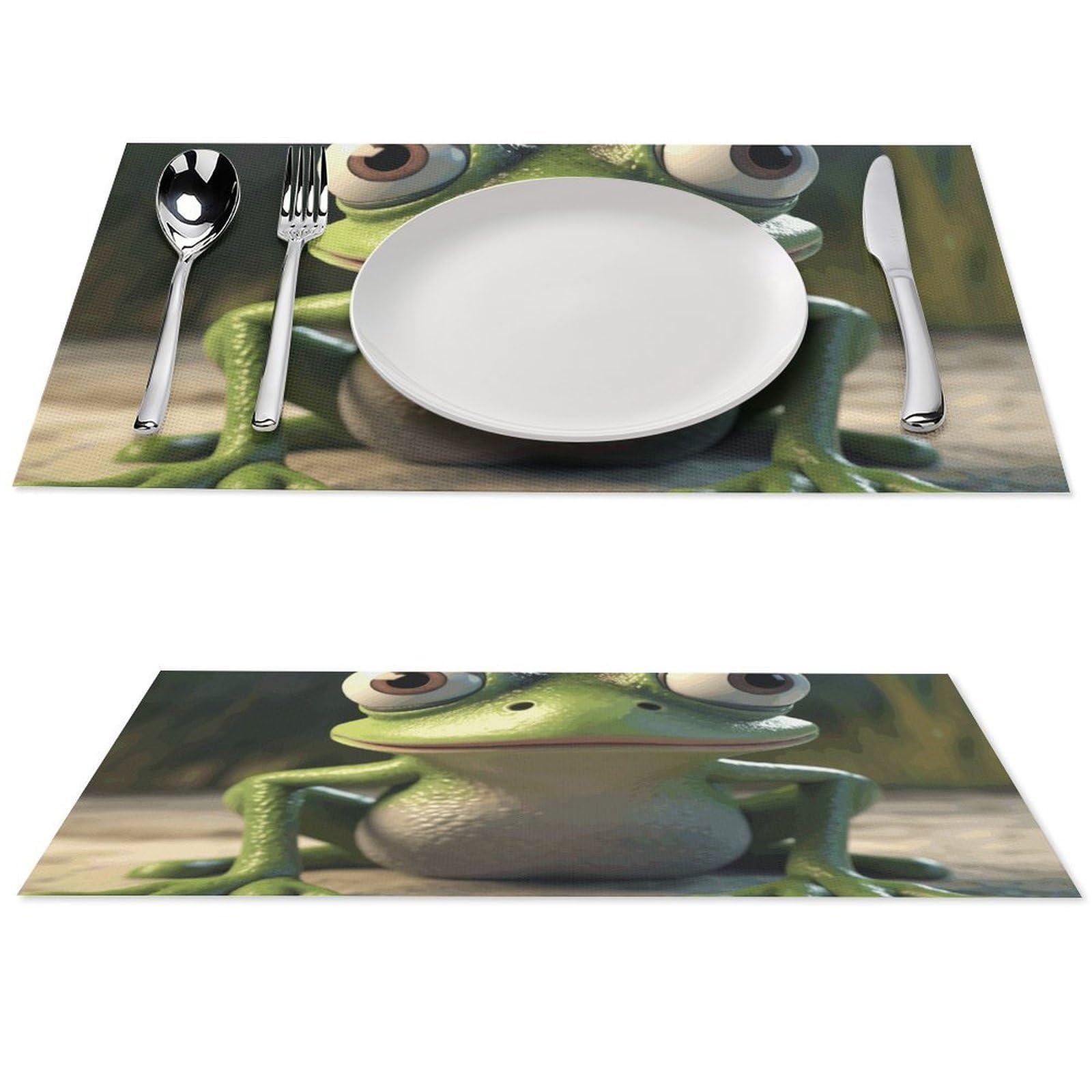 Set de table grenouille imperméable idéal pour les fêtes de vacances en extérieur