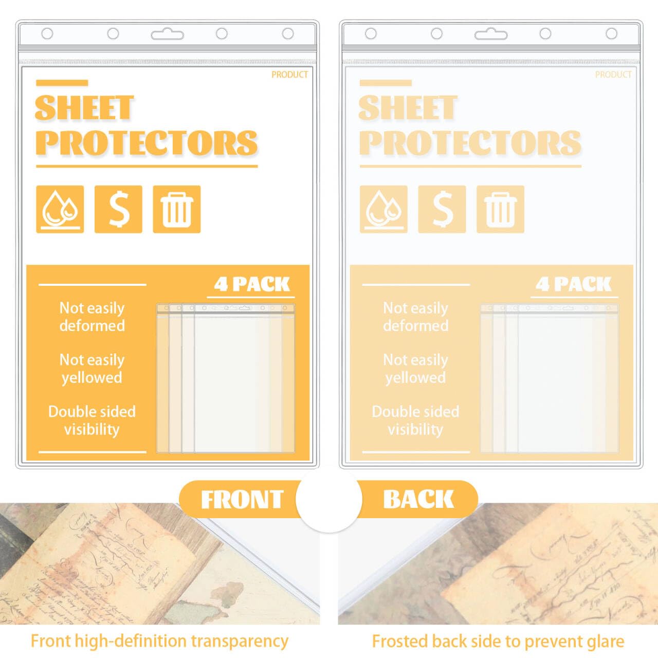 Modixun Heavy Duty A4 Wallets Sheet Protectors - Image 4