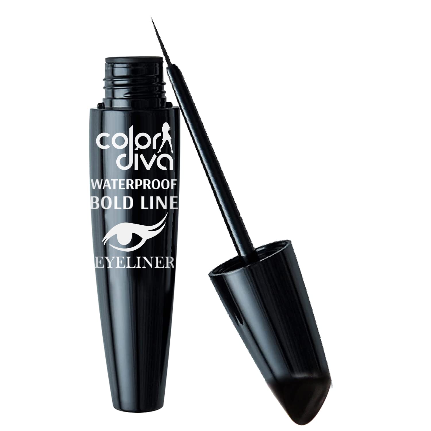 Adbeni Bold Look Black Liquid Eyeliner, 7ml | Quick Drying & Long Lasting Smudge Proof, Deeply Pigmented