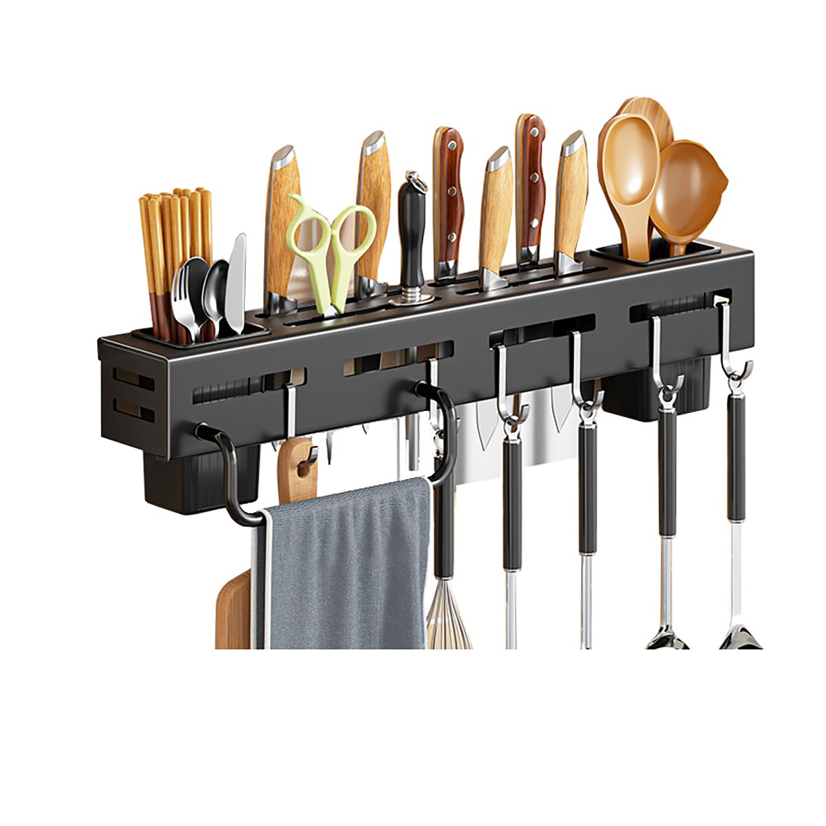MYUYEE Wall Hanging Spice Rack, Over Stove Spice Organizer Shelf, Multifunctional Kitchen Over Stove Spice Organizer Shelf For Kitchen Storage & Organization,40Cm(40Cm)