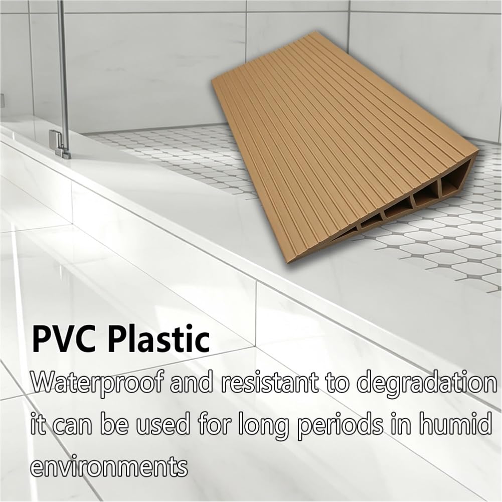 Rampa para Silla de Ruedas de 2,5 cm Alto para Hogar Rampa Antideslizante | Rampas de PVC Autoadhesiva, Recortable Scooter Escalon Umbral