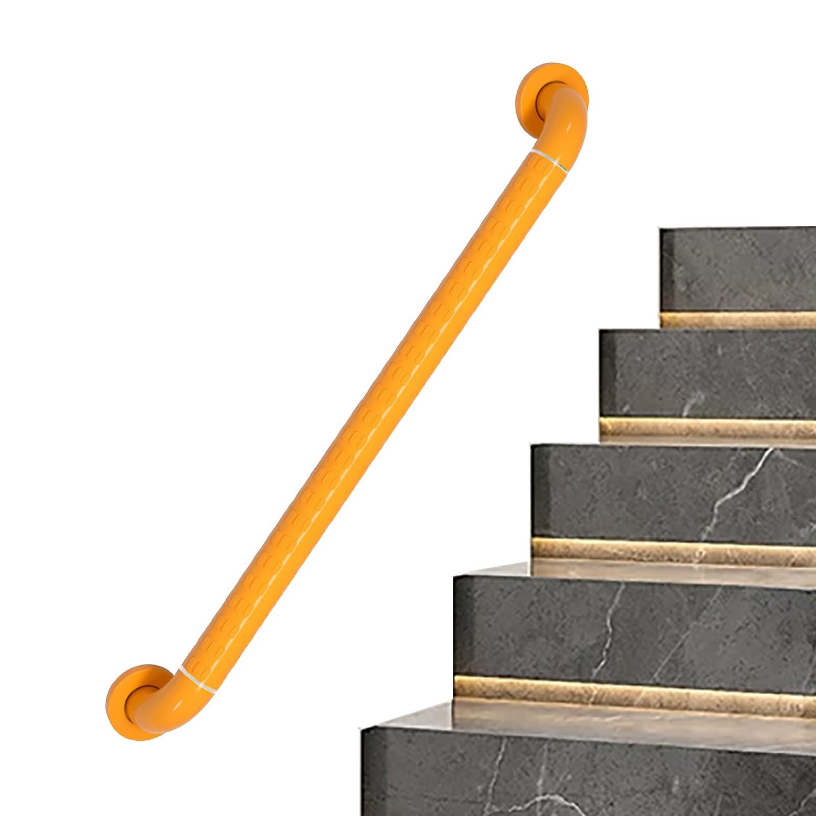 Bathroom Grab Bars Safety Anti Slip Stair Railing Indoor Stair Handrail for Wall(Yellow,50cm)