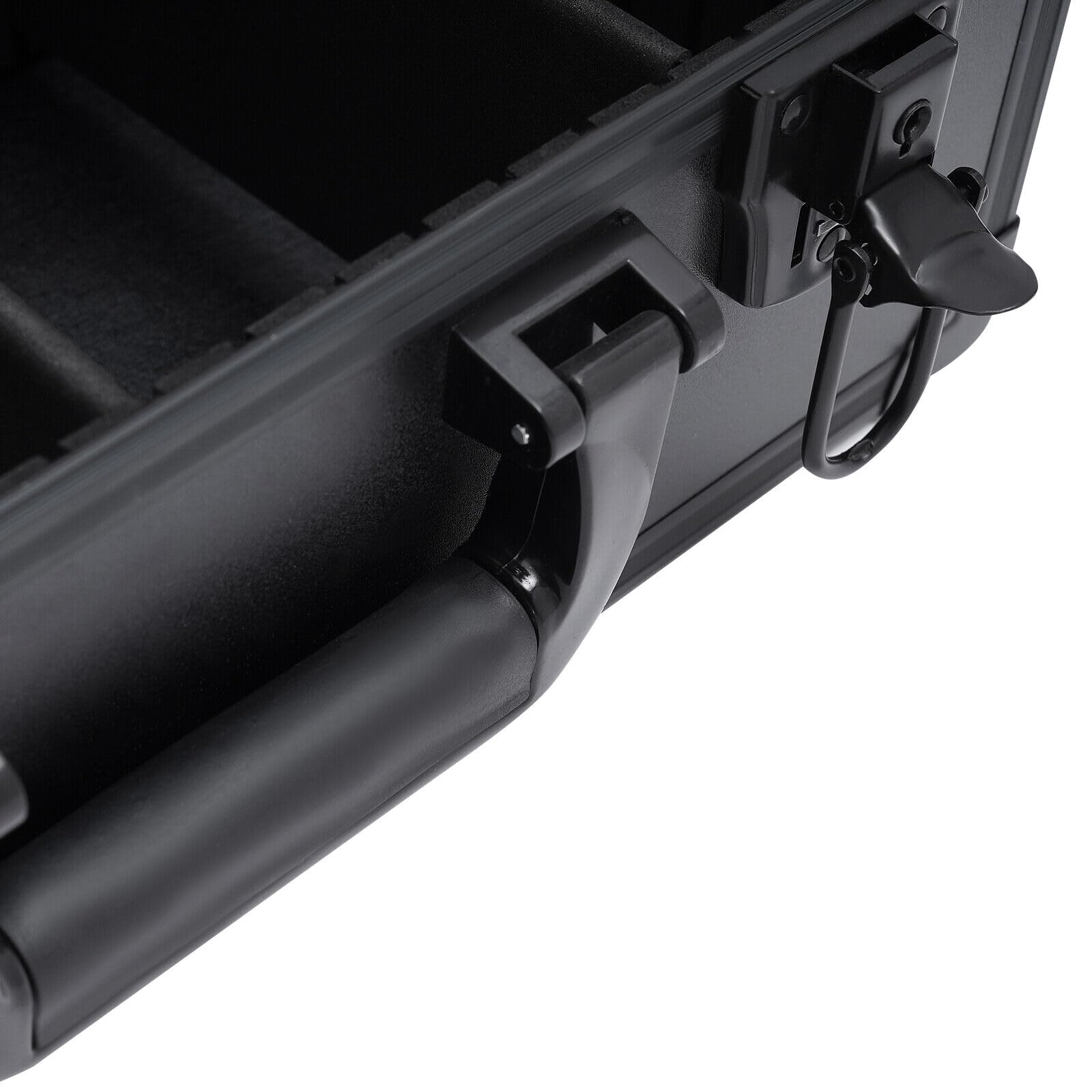 Custodia per trucco treno da viaggio organizer per cosmetici e valigie + 6 luci LED, nero, Nero , Viaggi