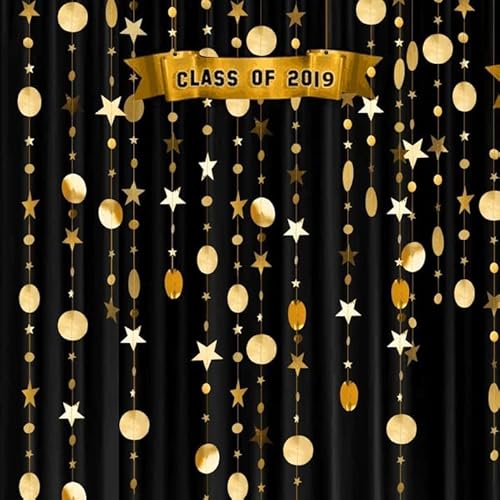 Gold Twinkle Little Star Party Garlands Glitter Hanging Moon Stars Decorations Kids Birthday Bday Baby Shower Wedding Ramadan Eid Graduation Party Supplies #TOP5