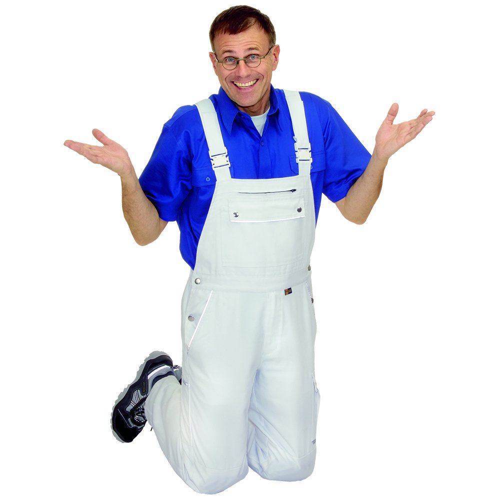 Planam Unisex Canvas Dungarees "Canvas 320" Size 29 in royal blue