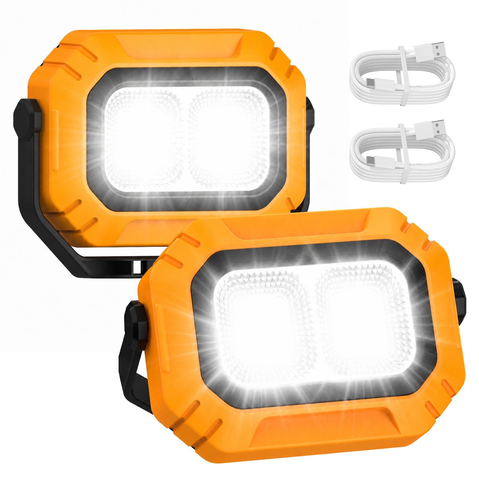 30W LED Work Light Rechargeable Super Bright 2000LM 5000mAh Battery Lamp