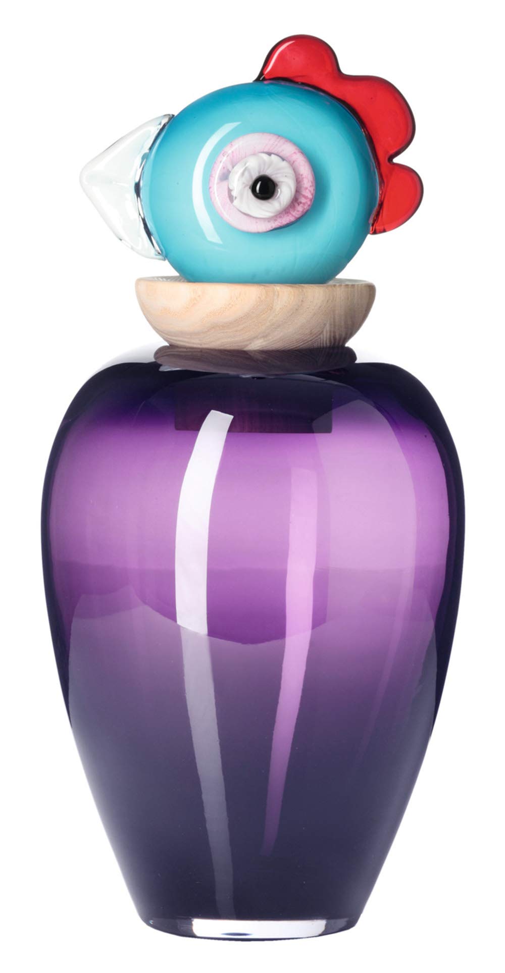 Vaso In Vetro Decorativo Leonardo Blossom & Dragonfly, Con Motivi Di Fiori E Libellula, Multicolore, 1 Pezzo