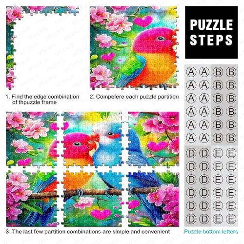 Puzzle de 1000 piezas de loros: alivie el estrés con este reto visual 4