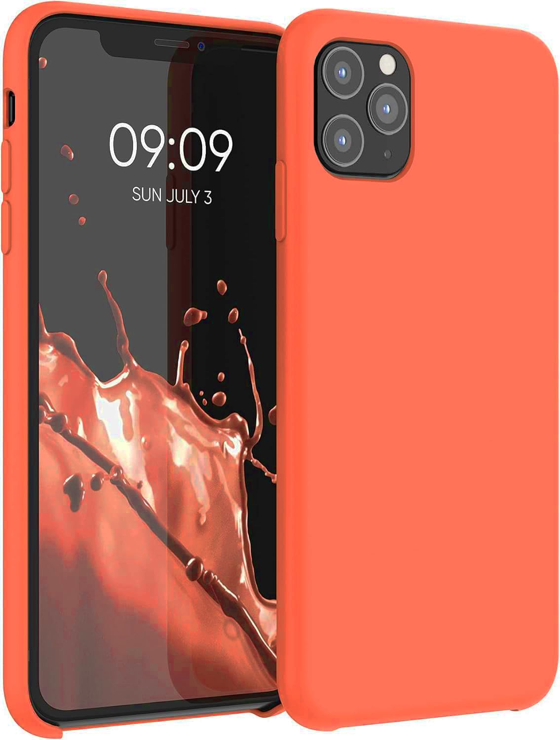 Funda de Silicona para iPhone 11 Pro [Naranja] | Interior de Microfibra | Extra Suave Premium | Super Resistente