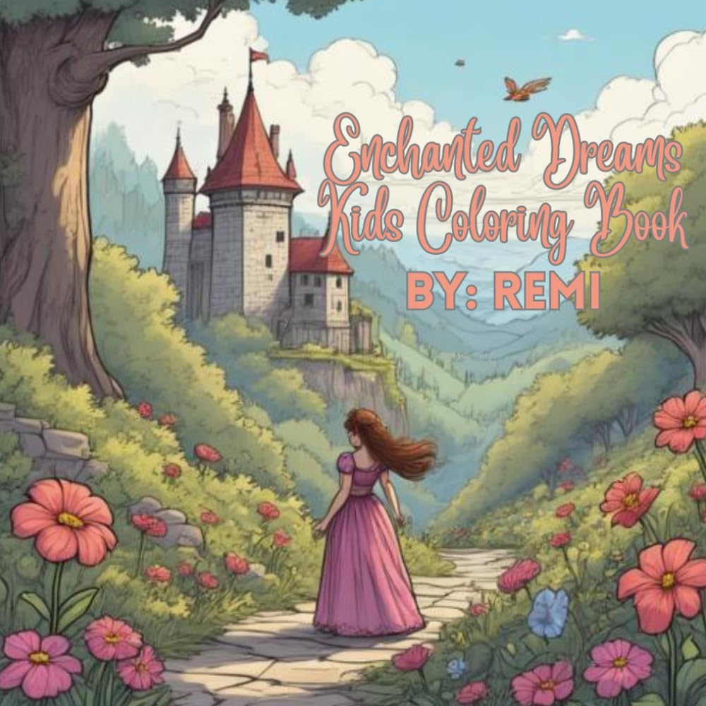 Enchanted Dreams Kids Coloring Book: A Magical Coloring Adventure For Kids | Filled with Princesses, Fairies, Flowers & Butterflies | Cute & Easy Fantasy Coloring Pages for Kids Ages 4-8